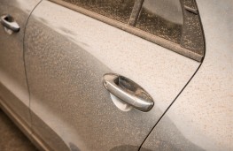 Saharan dust on car